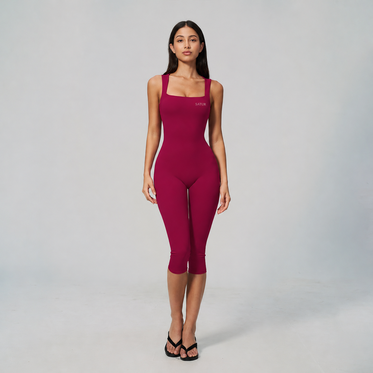 Capri Jumpsuit in berry wine