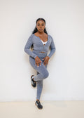 Stone Wash Denim-Inspired Set