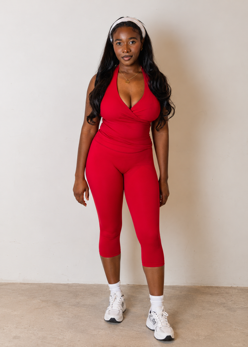 Sculpt Halter Capri Set