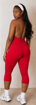 Sculpt Halter Capri Set