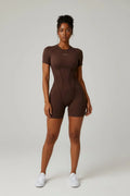Sculpt Contour Romper — Espresso