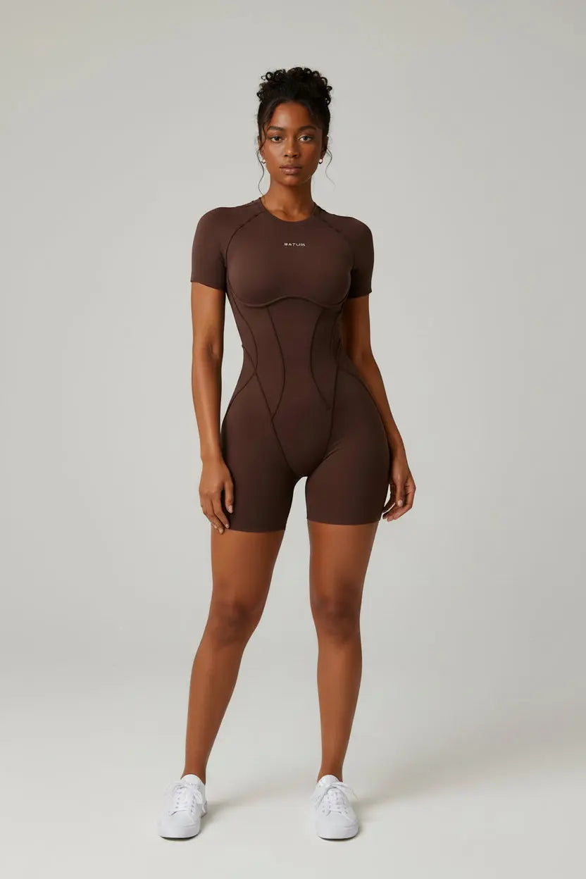 Sculpt Contour Romper — Espresso Satur Sculpt